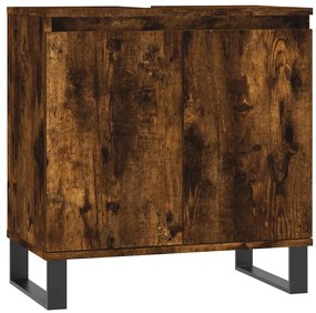 831593 vidaXL Шкаф за баня, опушен дъб, 58x33x60 см, инженерно дърво