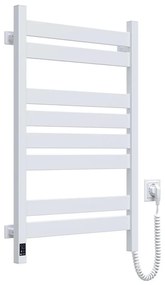 Стълбовиден радиатор за баня с термостат LARGO 432W/230V 80,6 cm IP44, бял, десен