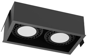 Brosline 3274 - Осветително тяло за окачен таван CAGE 2xGU10/18W/230V, черно