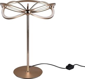 LED затъмняваща се настолна лампа в месингов цвят (височина 50 cm) Charivari – Trio