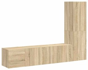 3078971 vidaXL Комплект ТВ шкафове от 3 части, дъб сонома, инженерно дърво