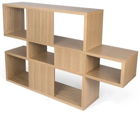 Кафяв шкаф за книги Лондон, 34 x 100 cm - TemaHome