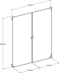 Комплект от 2 бр Glass doors Библиотечка Mayer
