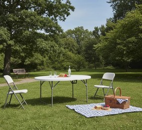 Сгъваема кръгла маса за кетъринг 180 см - банкетна маса за събития и тържества