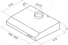 Абсорбатор Elica Verve Lux WH 60, 52 W, 60 см, Клас C, 205 м3/ч, LED осветление, Бял