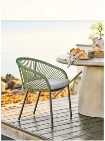 Зелен градински стол метален/подплатен Novella – House Nordic