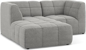 Сив ъглов диван от прежда с примки от букле (ляв ъгъл) Aloha – Makamii