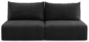 Черен разтегателен диван с място за съхранение 216 cm Kalena – Makamii