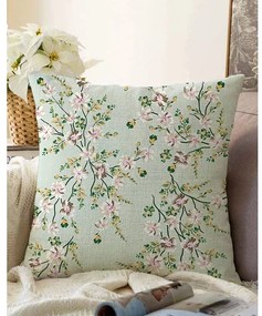Зелена калъфка за възглавница със смес от памук Bloom, 55 x 55 cm - Minimalist Cushion Covers