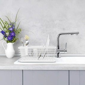 Бяла метална тавичка за оттичане 36x30 cm Drip – Wenko