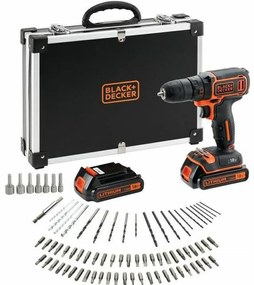 Инструмент за завинтване Black &amp; Decker BLACK+DECKER BDCDC18BAFC-QW Perceuse-visseuse sans fil, 18 V, Noir/orange