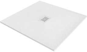 Mexen Hugo Квадратен душ подложка SMC 100 x 100 см, бял, бяла маскировка - 42101010-W