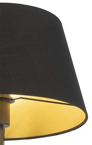 Подова лампа черна с черен абажур и регулируема ръка - Ladas Deluxe