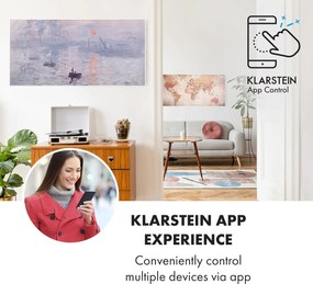 Klarstein Wonderwall Air Art Smart, инфрачервен нагревател, 120 х 60 см, 700 W, приложение, изгрев
