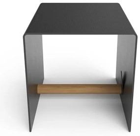 Черна декоративна метална кутия за съхранение от еко кожа 32x38x31 cm Bull – LIND DNA