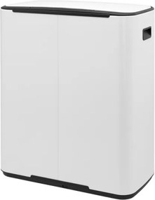 Кош за боклук Brabantia Bo Pedal 1003188, 2x30 л, Плавно затваряне, Противоплъзгаща основа, Бял