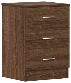 815325 vidaXL Нощно шкафче, Кафяв дъб, 38x35x56 см, инженерно дърво