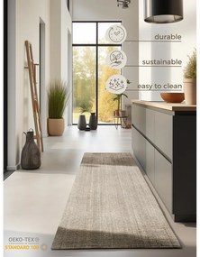 Кремава пътека от юта 80x200 cm Bouclé - Hanse Home