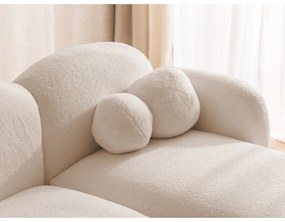 Светлокафяв ъглов диван от прежда с примки от букле (десен ъгъл) Orbit – Ropez