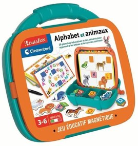 Настолна игра Clementoni Magnetic Letters & Animals Case (FR)