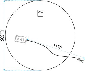 Огледало LED 60cm BAS
