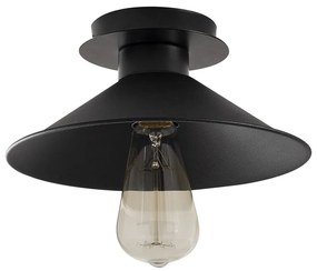 Черно осветително тяло за таван с метален абажур ø 24 cm Berceste – Opviq lights