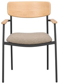 Трапезни столове в бежов и естествен цвят в комплект от 2 бр. Maymont – Rowico