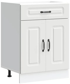 853487 vidaXL Кухненски шкаф, "Kalmar", бял, инженерно дърво