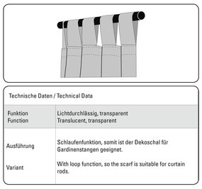 Бяла завеса от воал 140x245 cm – Sehlbach