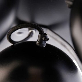 Индустриален прожектор черен с месинг 3-светлина - Haicha