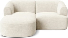 Бежов ъглов диван от рипсено кадифе (ляв ъгъл) Campi – Cosmopolitan Design