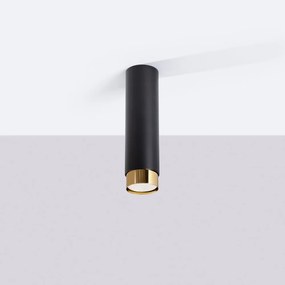 Осветително тяло за таван в черен и златист цвят Crown – Sollux