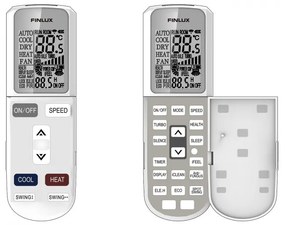 Инверторен климатик Finlux 12LIE55BE, 12000 BTU, 30 м2, Нагревател на външно тяло, 4D обдухване, Работа при -25C, Бял
