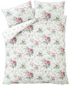 Кремаво двойно спално бельо 200x200 cm Bridgerton Penelope Floral – Catherine Lansfield