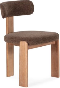 Кафяви тапицирани трапезни столове в комплект 2 бр. Nadia – MOME