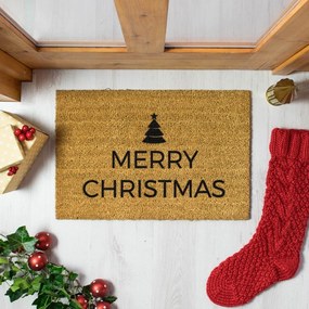 Изтривалка с коледен мотив от кокосови влакна 40x60 cm Merry Christmas – Artsy Doormats