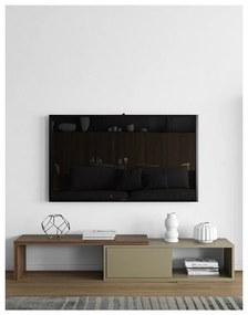 Сива променлива маса за телевизор с орехов фурнир Move - TemaHome