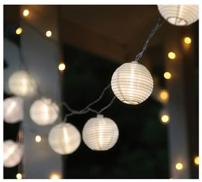 Бяла LED светлинна верига с фенери, подходяща за използване на открито , дължина 4,5 м Festival - Star Trading