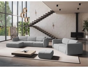 Светлосив ъглов диван (ляв ъгъл) Hoku – Makamii