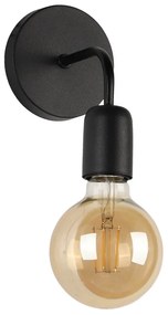 Черна метална стенна лампа Mosso - Squid Lighting