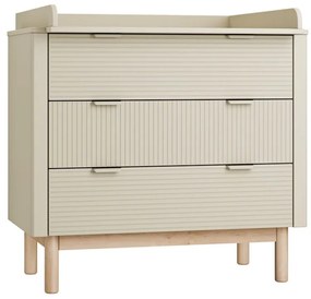 Бежов нисък детски скрин 100x52 cm Miloo - Pinio
