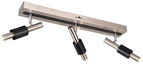 LED прожектор в черен и сребрист цвят 20,5x63 cm Ikaris – Trio Select