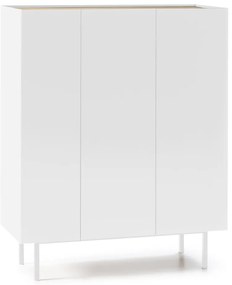 Бял висок скрин от декор от дъб 95x120 cm Arista – Teulat