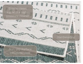 Зелен и кремав килим на открито , 80 x 150 cm Kuba - NORTHRUGS