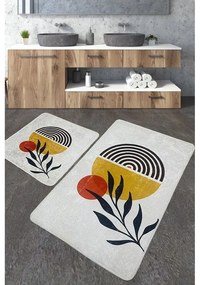 Светлосиви килими за баня в комплект от 2 бр. 60x100 cm Le Soleil – Foutastic