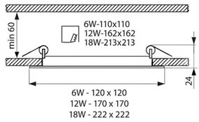 LED ПАНЕЛ 6W