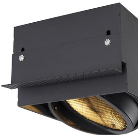 Вграден прожектор черен GU10 AR111 без рамка - Oneon Honey