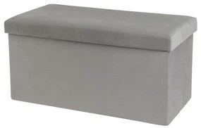 Светлосива кадифена табуретка Estela – Casa Selección