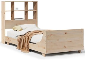 3323698 vidaXL Рамка за легло без матрак, 90x200 см, масивна чамова дървесина