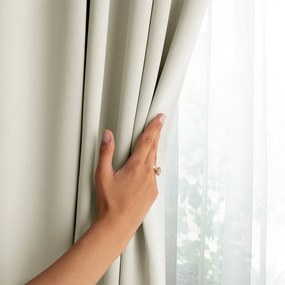 Кремаво затъмняващо перде 140x245 cm Eyelets – Restilo